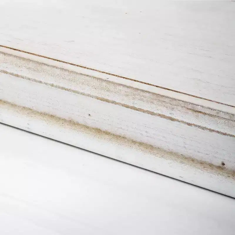 Étagères d'angle flottantes blanc blanchi, lot de 2
