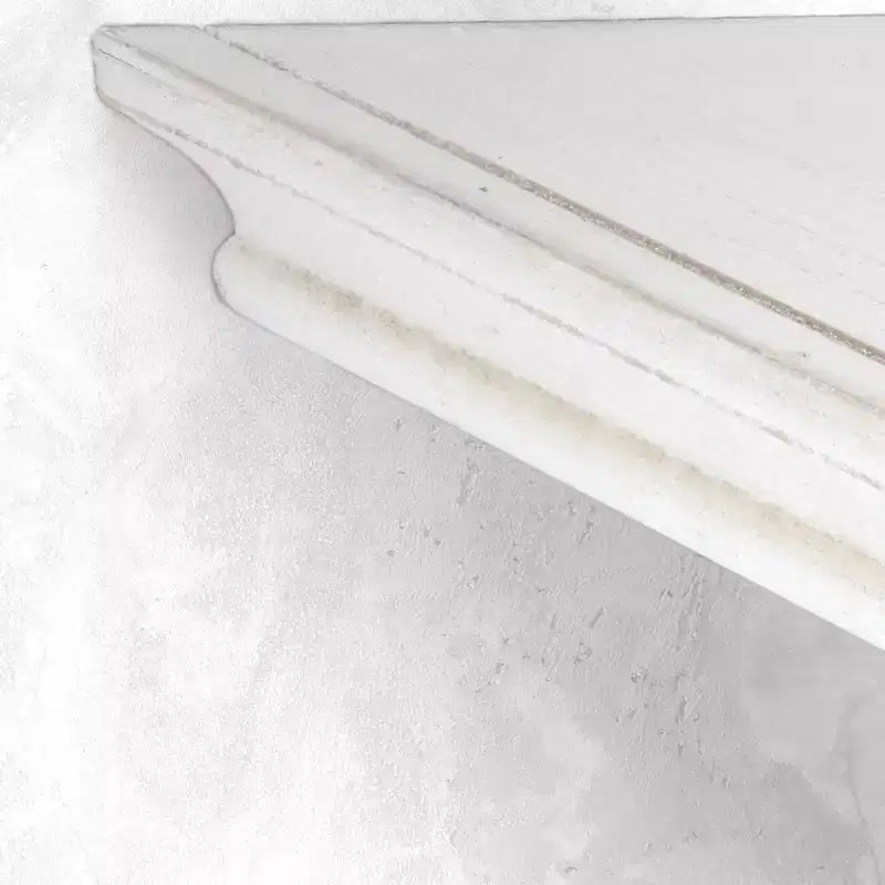 Étagères d'angle flottantes blanc blanchi, lot de 2
