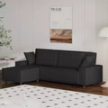 L Shaped 95 Modern Large Stripe Corduroy Sectional Sofa Couch with Side Chaise and Deep Chaise for Living Room, Apartment