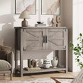 GustoWave Farmhouse Console Table with 2-Door & 2 Drawers, Console Table with Storage Shelf, Sofa Tables Buffet Sideboard
