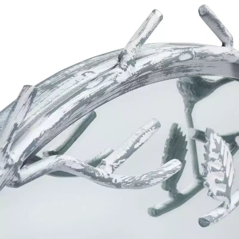Miroir mural encadré argenté, 61 cm (l) x 77 cm (h), 1 personne