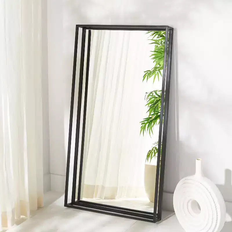 Miroir avec cadre Kallie Shadow Box - 26 x 48 - CMI1001 - Noir - Safavieh