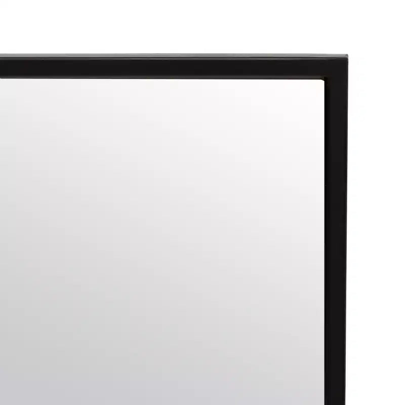 Miroir mural rectangulaire à cadre noir, 61 x 91 cm, 1 personne