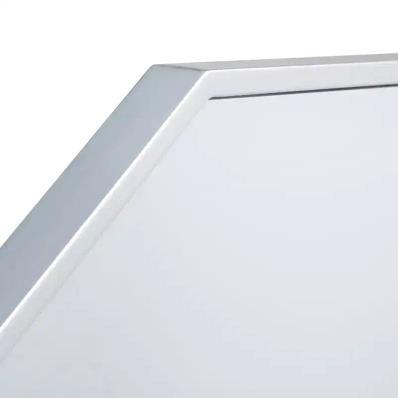 Miroir Mural Décagonal Noir / Laiton / Argent / Blanc – Encadré, Simple, 91,44 cm × 91,44 cm