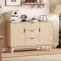COZONY Fluted Sideboard Buffet Cabinet, 47.2in Coffee Bar Cupboard with 3 Drawers & 2 Doors