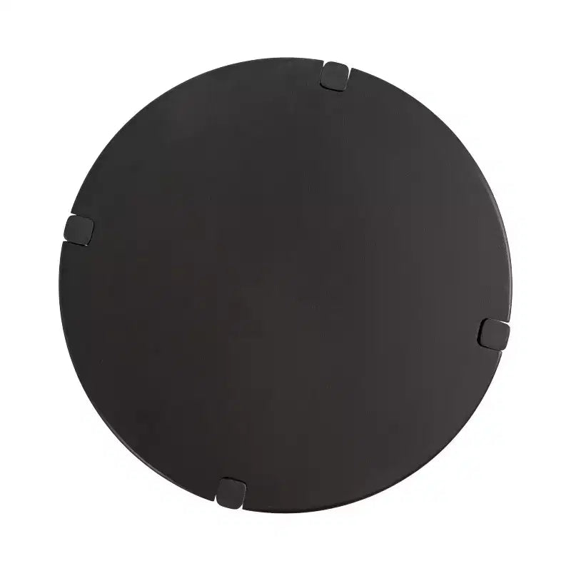 Table d'appoint ronde en bois – Noir / Noyer, pieds arqués
