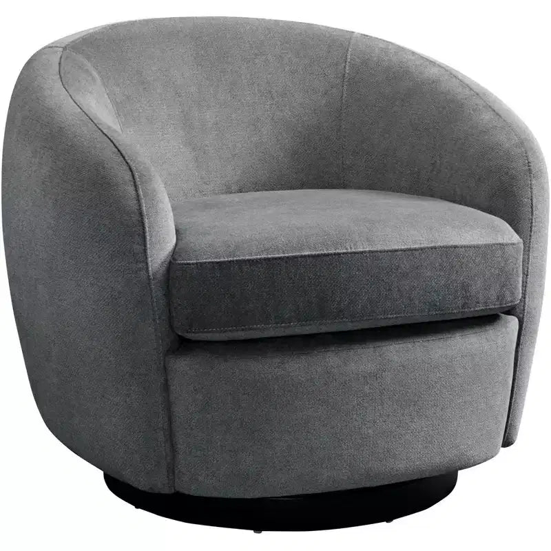 Elements Chanel 34 Wide Bristo Gray Fabric Swivel Chair