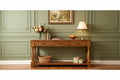 Hostack 63'' Long Wood Console Table with 3 Drawers and 1 Bottom Shelf for Entryway and Hallway, Brown