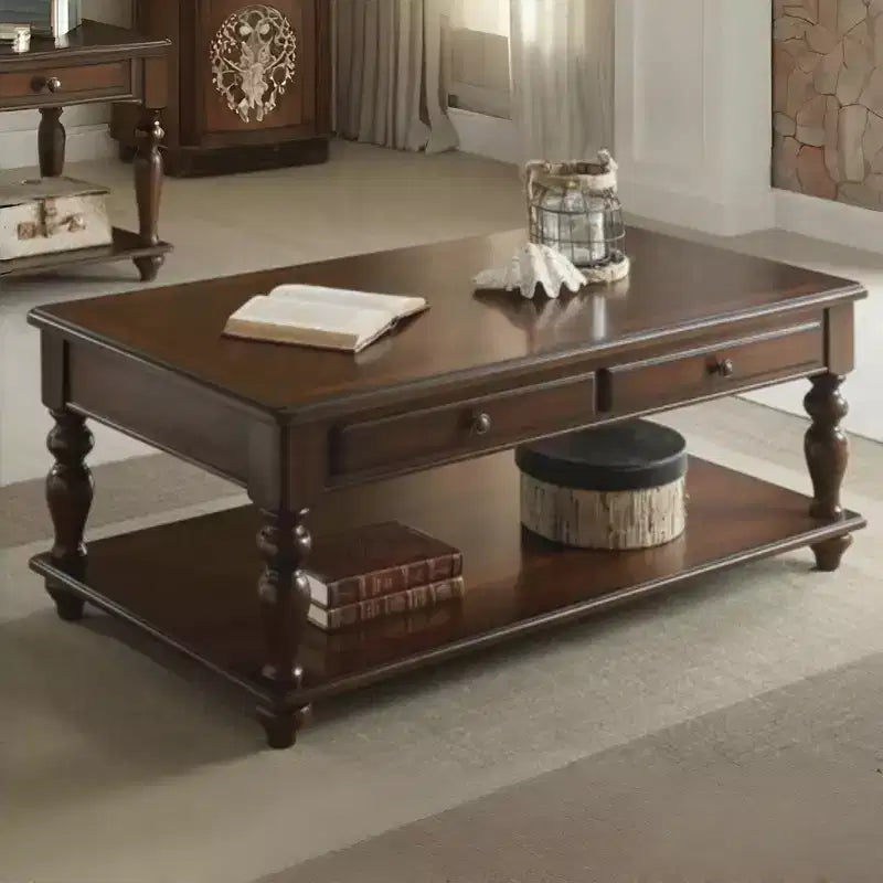 Table basse relevable rectangulaire marron, bois, 1 place