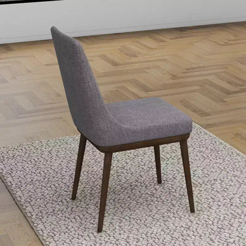 Chaises de salle à manger en velours vert/gris, dossier bas sans accoudoirs, lot de 2