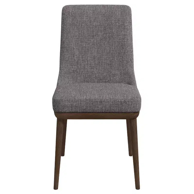 Chaises de salle à manger en velours vert/gris, dossier bas sans accoudoirs, lot de 2