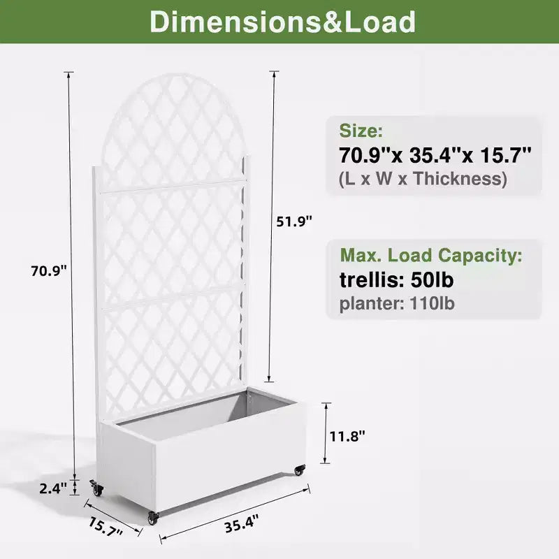 Écran de treillis en fer blanc, 3 panneaux, 72"×35"×16"