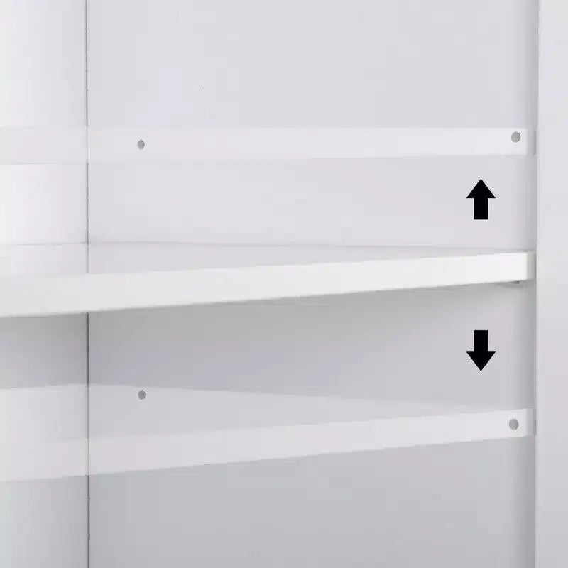 Armoire double porte blanche, 2 portes, une personne