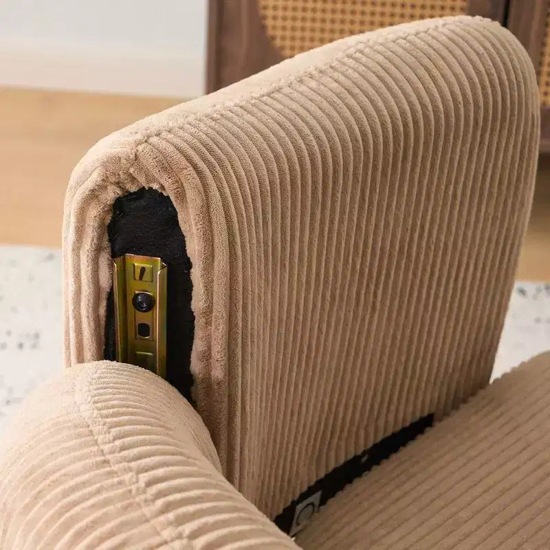 Fauteuil d'appoint rembourré beige, une place