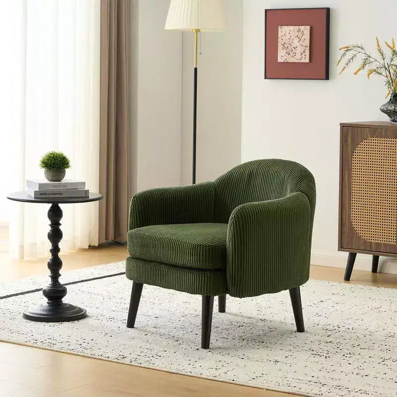 Fauteuil d'appoint rembourré beige, une place