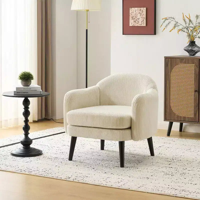 Fauteuil d'appoint rembourré beige, une place