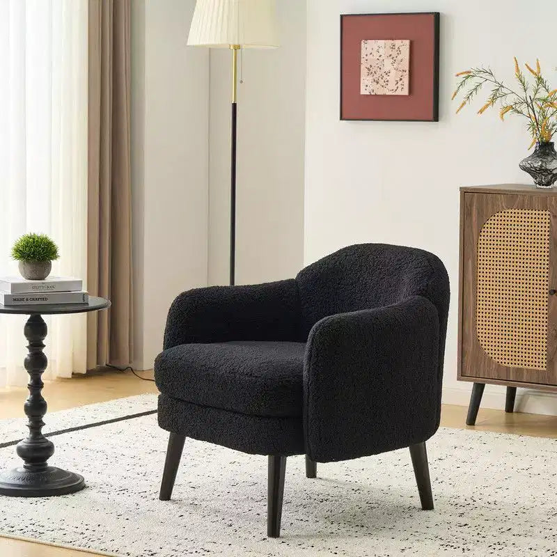 Fauteuil d'appoint rembourré beige, une place