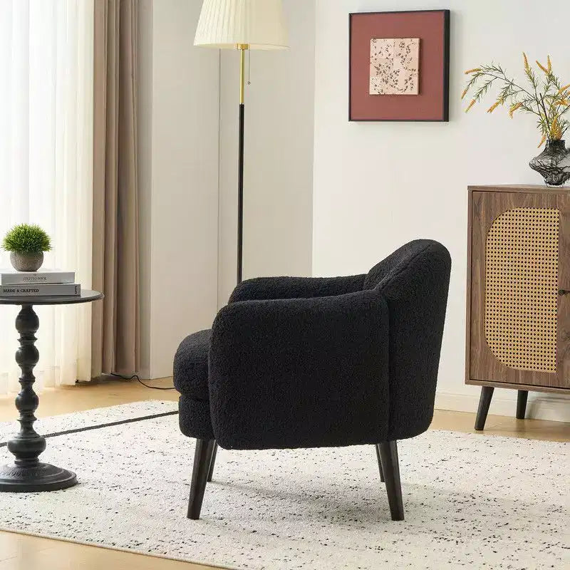 Fauteuil d'appoint rembourré beige, une place