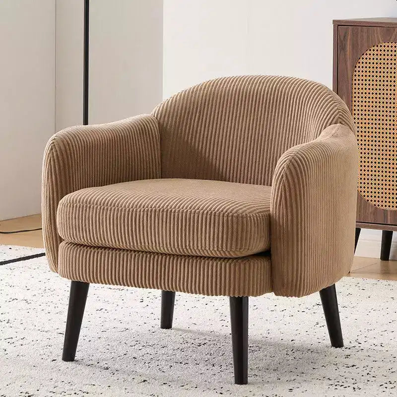 Fauteuil d'appoint rembourré beige, une place