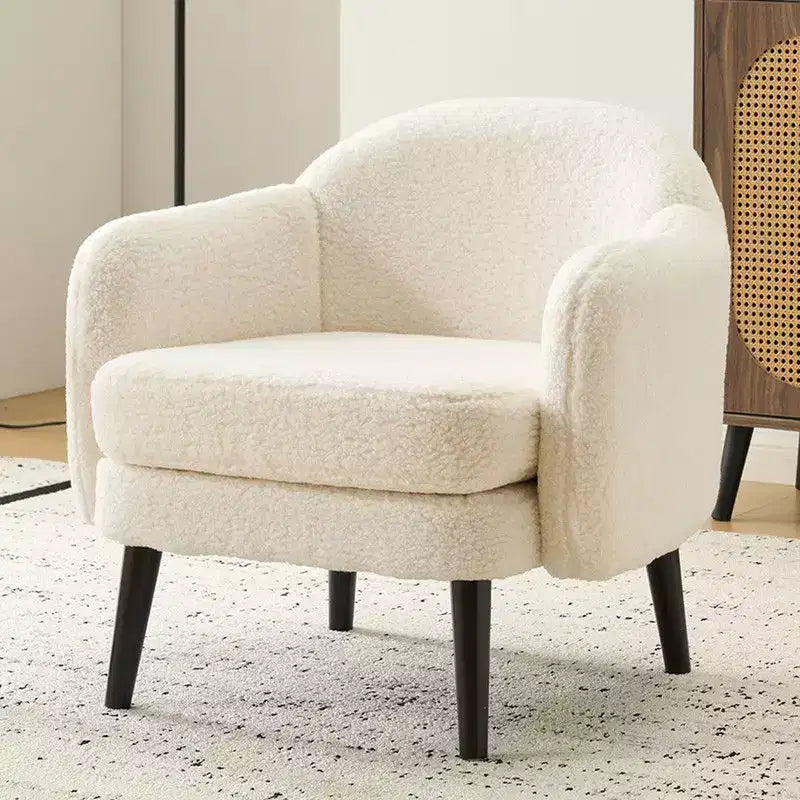 Fauteuil d'appoint rembourré beige, une place