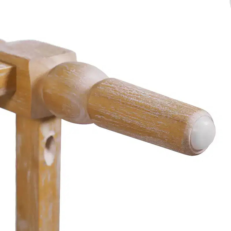 Tabouret de comptoir sans dossier en bois d'acacia naturel et gris foncé, siège rembourré, lot de 2 / lot de 4