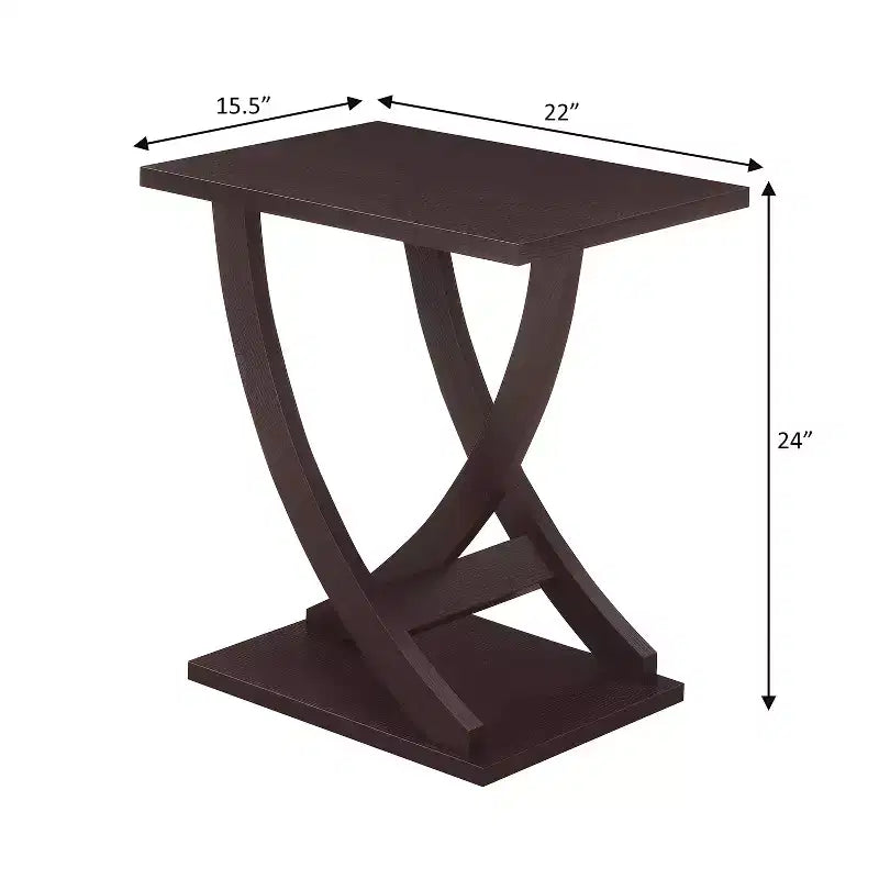 Bout de canapé en bois marron, style moderne, 1 personne