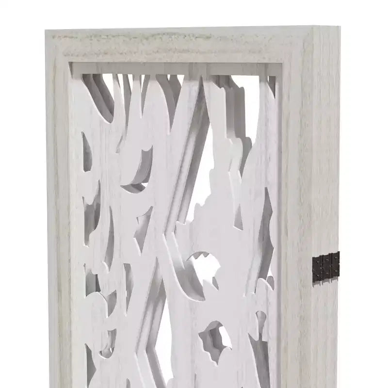 Paravent pliant en bois blanc à 3 panneaux, 119 cm x 170 cm, installation par 1 personne