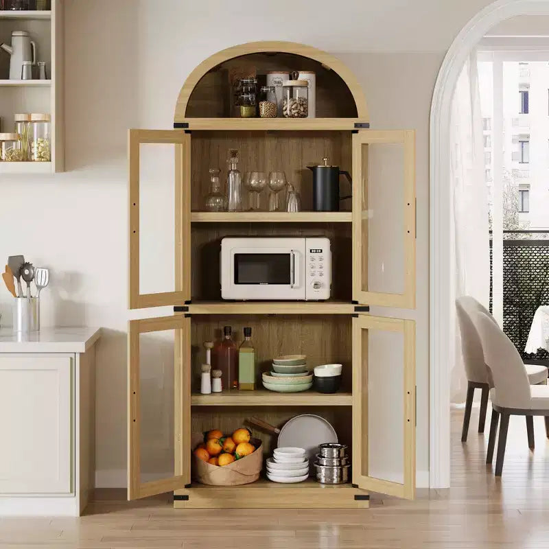 Étagère bibliothèque à 5 niveaux avec porte – Noir / Blanc / Jaune, style industriel