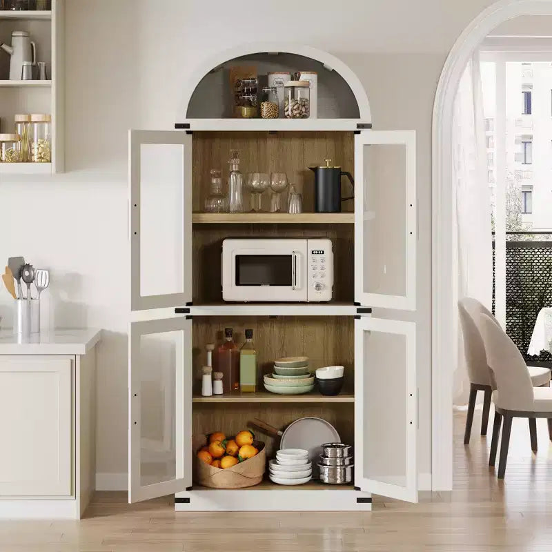Étagère bibliothèque à 5 niveaux avec porte – Noir / Blanc / Jaune, style industriel