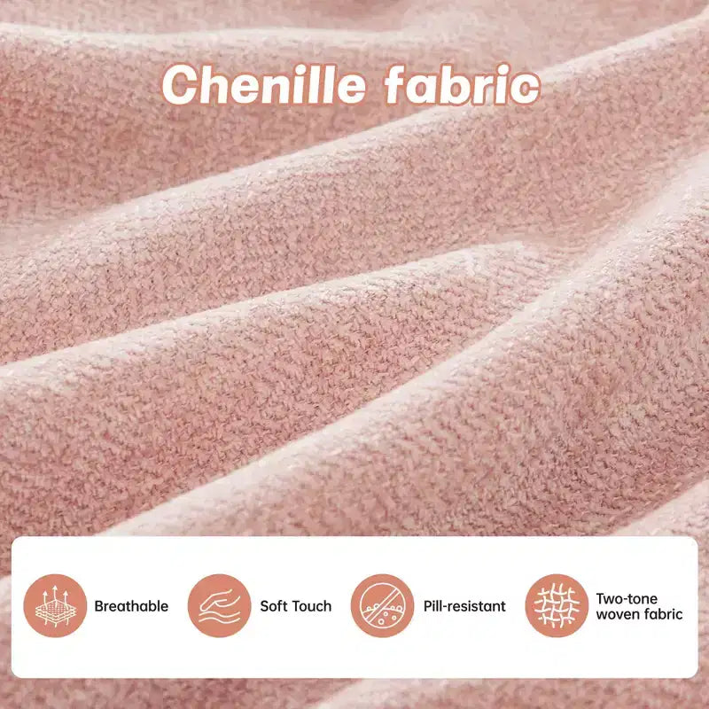 Canapé d'angle modulable 3 places en chenille beige