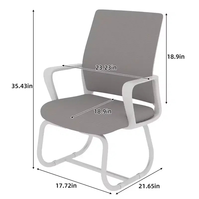Chaise de bureau rembourrée Noir / Gris / Blanc / Multicolore avec cadre en métal, accoudoirs fixes, siège unique