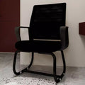 Chaise de bureau rembourrée Noir / Gris / Blanc / Multicolore avec cadre en métal, accoudoirs fixes, siège unique