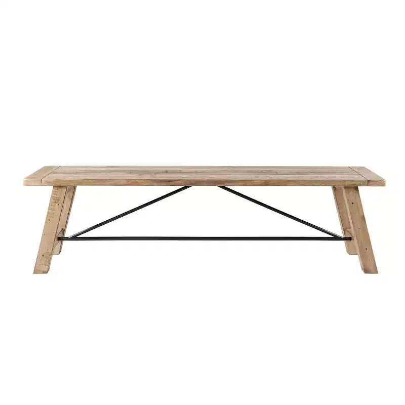 Banc de rangement 2 places en pin et métal (rectangulaire, 2 places)