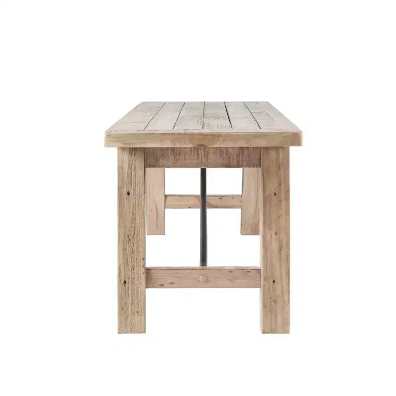 Banc de rangement 2 places en pin et métal (rectangulaire, 2 places)