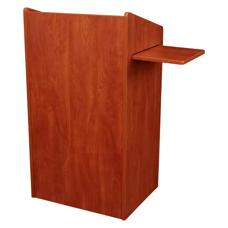 Lutrin composite bois rouge avec étagère coulissante, 1 personne