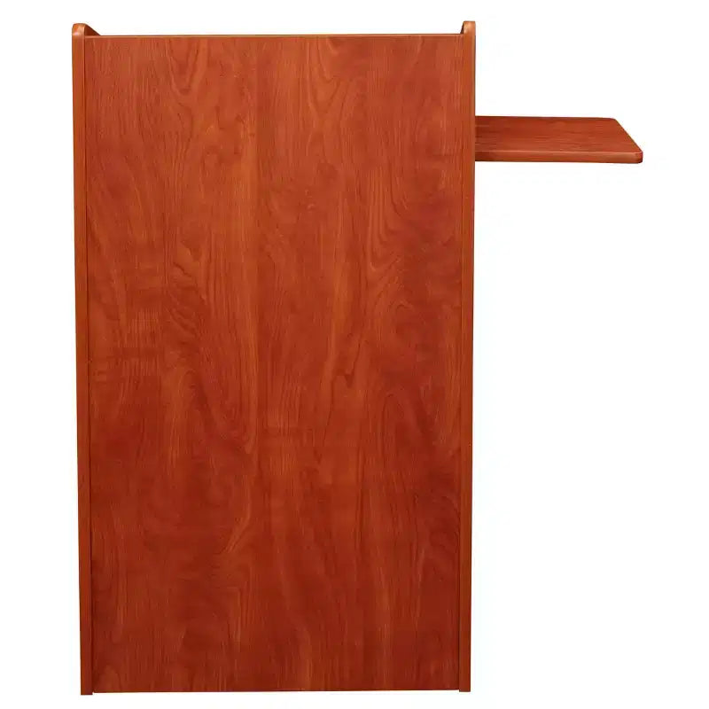 Lutrin composite bois rouge avec étagère coulissante, 1 personne