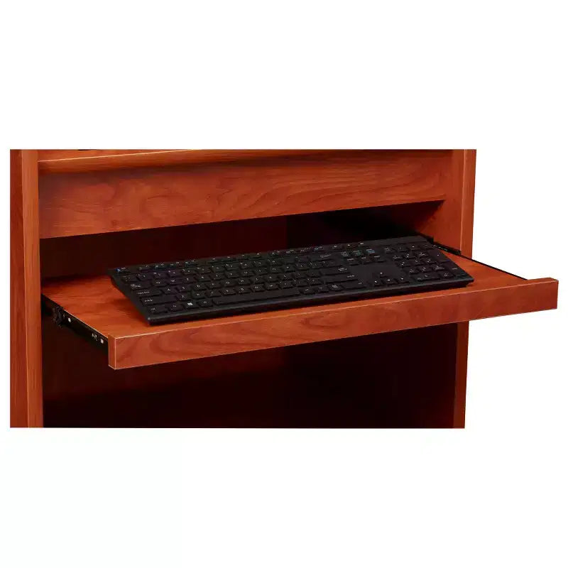 Lutrin composite bois rouge avec étagère coulissante, 1 personne