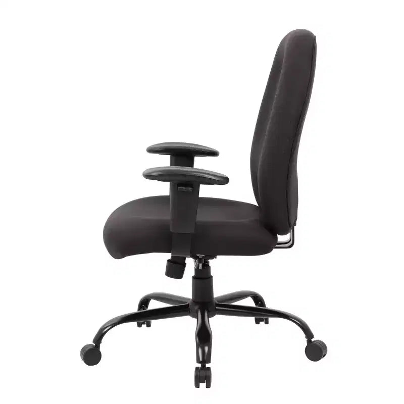 Chaise de bureau noire rembourrée, hauteur réglable, siège individuel