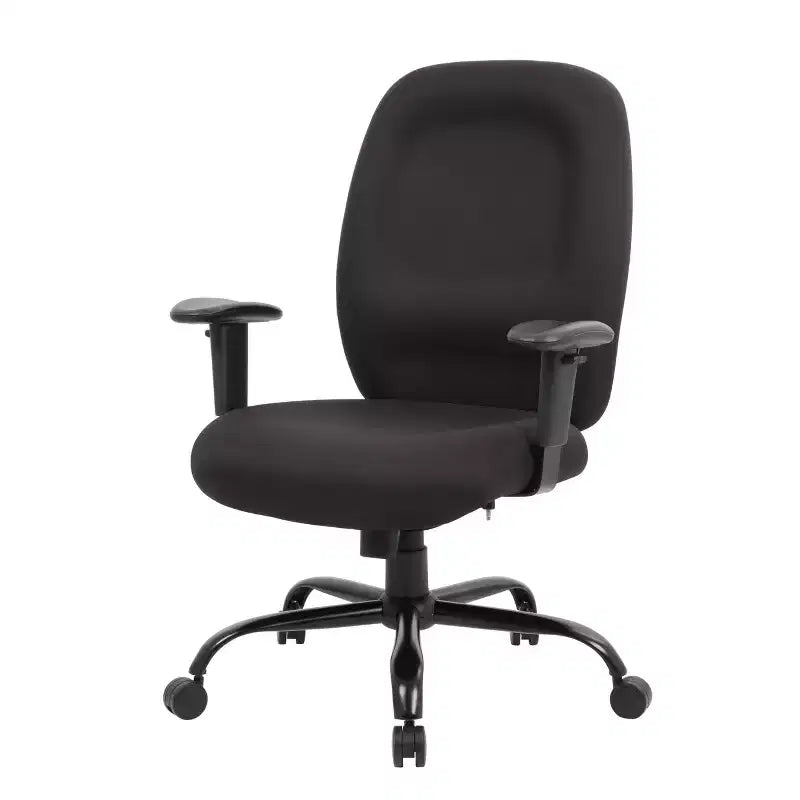 Chaise de bureau noire rembourrée, hauteur réglable, siège individuel