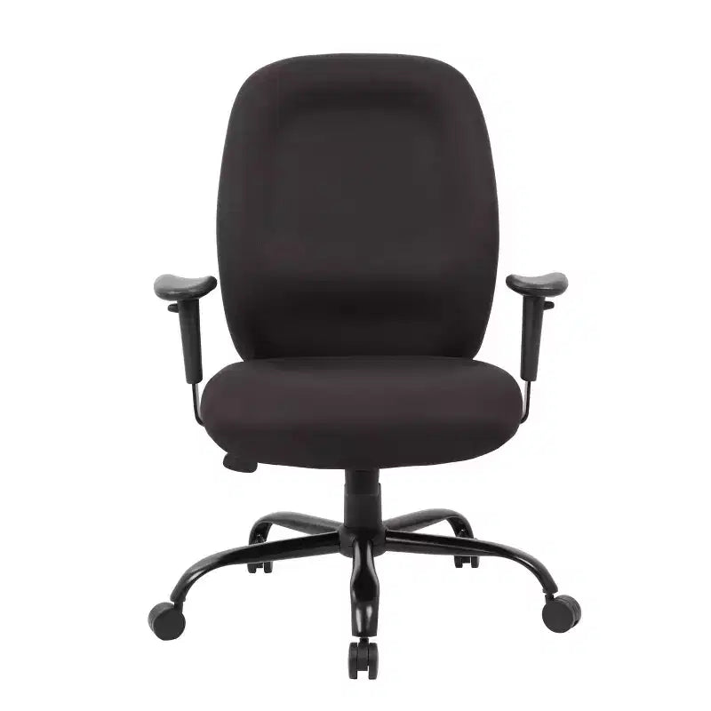 Chaise de bureau noire rembourrée, hauteur réglable, siège individuel