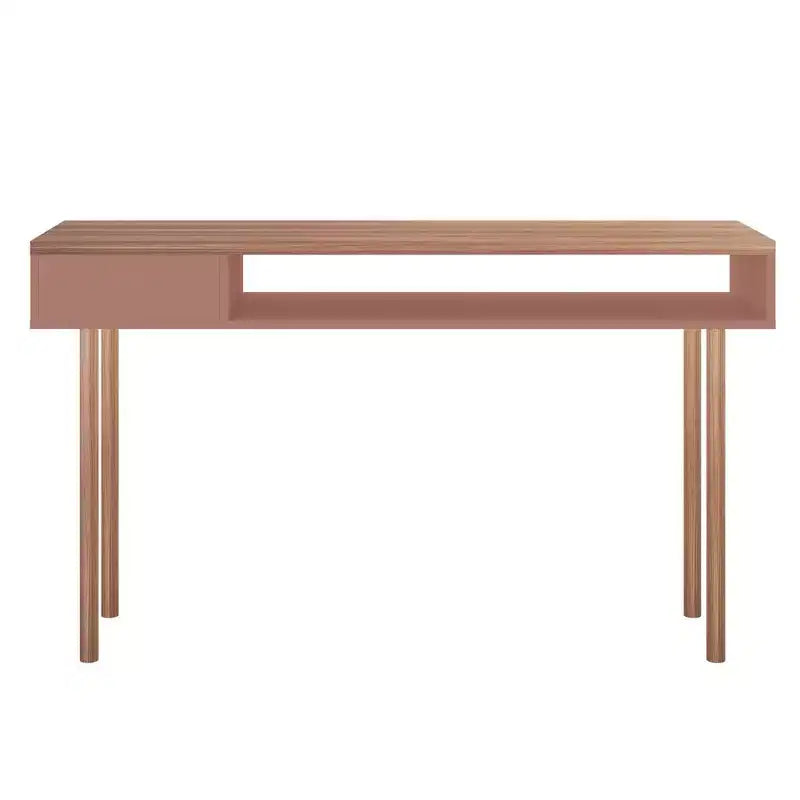 Console scandinave 1 personne blanc cassé / rose céramique / gris