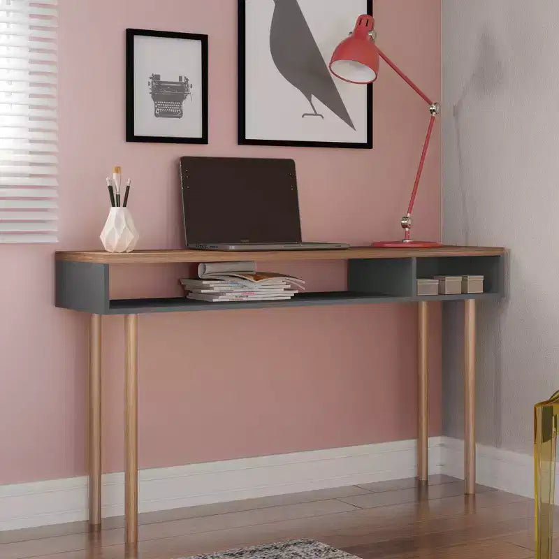 Console scandinave 1 personne blanc cassé / rose céramique / gris