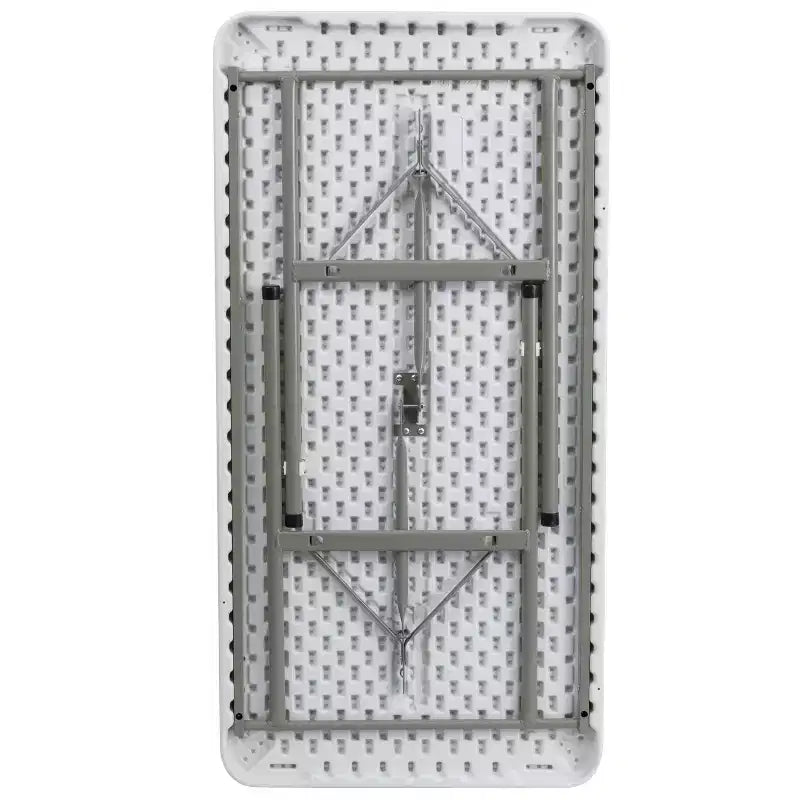 Table pliante rectangulaire blanche, 4 places assises