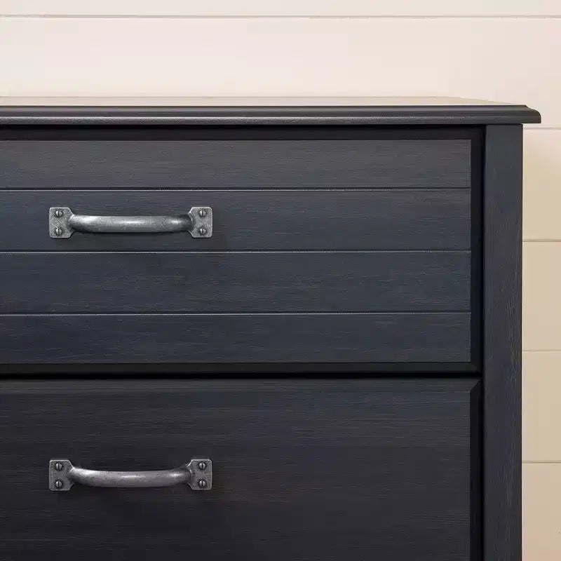 Commode à 4 tiroirs Chêne Foncé / Myrtille, Monoposte