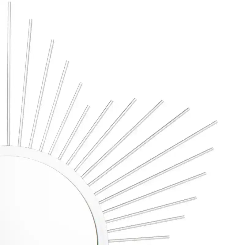 Miroir mural rond soleil doré